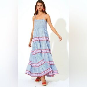 Oliphant Smocked Back Maxi Dress - Size M